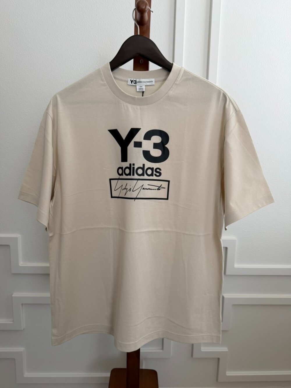 Y-3 Yohji Yamamoto x Adidas Stacked Logo T-shirt - Ecru